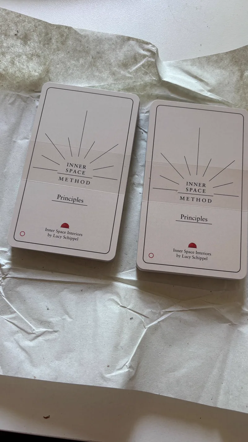 The printed principle set, German and English. Das gedruckte Prinzipien-Set, Deutsch und Englisch.